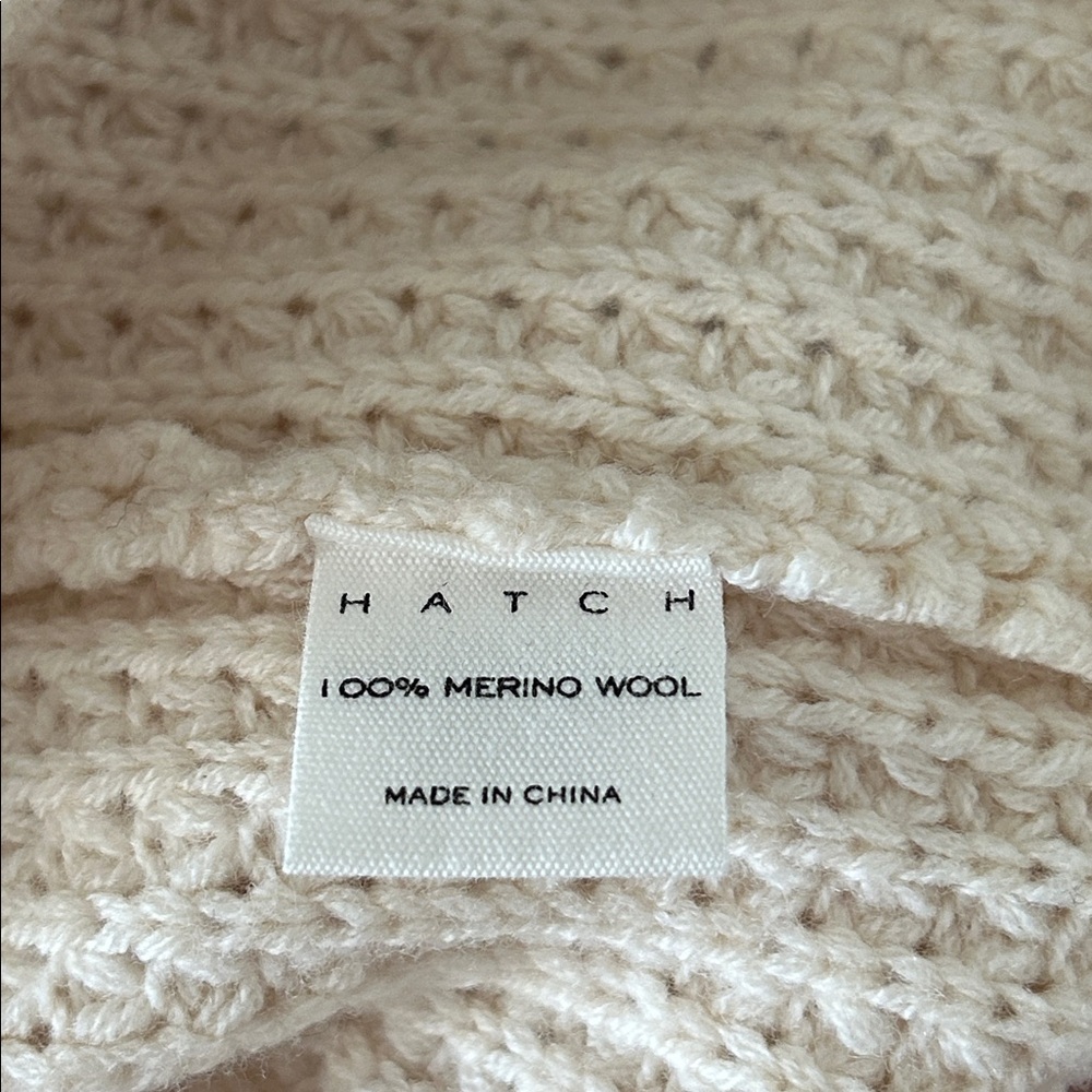 Hatch Maternity The Waffle Turtleneck Wool Sweater Petite - Picture 4 of 6